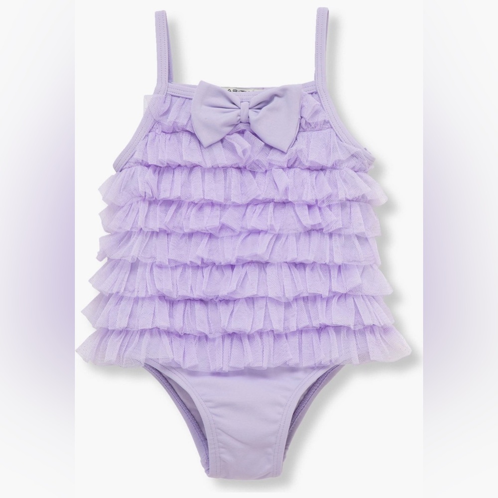 Habitual Kid Lavender Ruffle Swimsuit. 18months